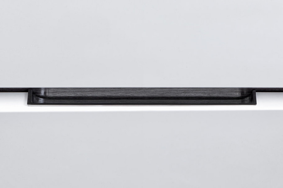 Тумба РЕНЕ 80, белая, грецкий орех (под раковину МИРАНДА 80) 