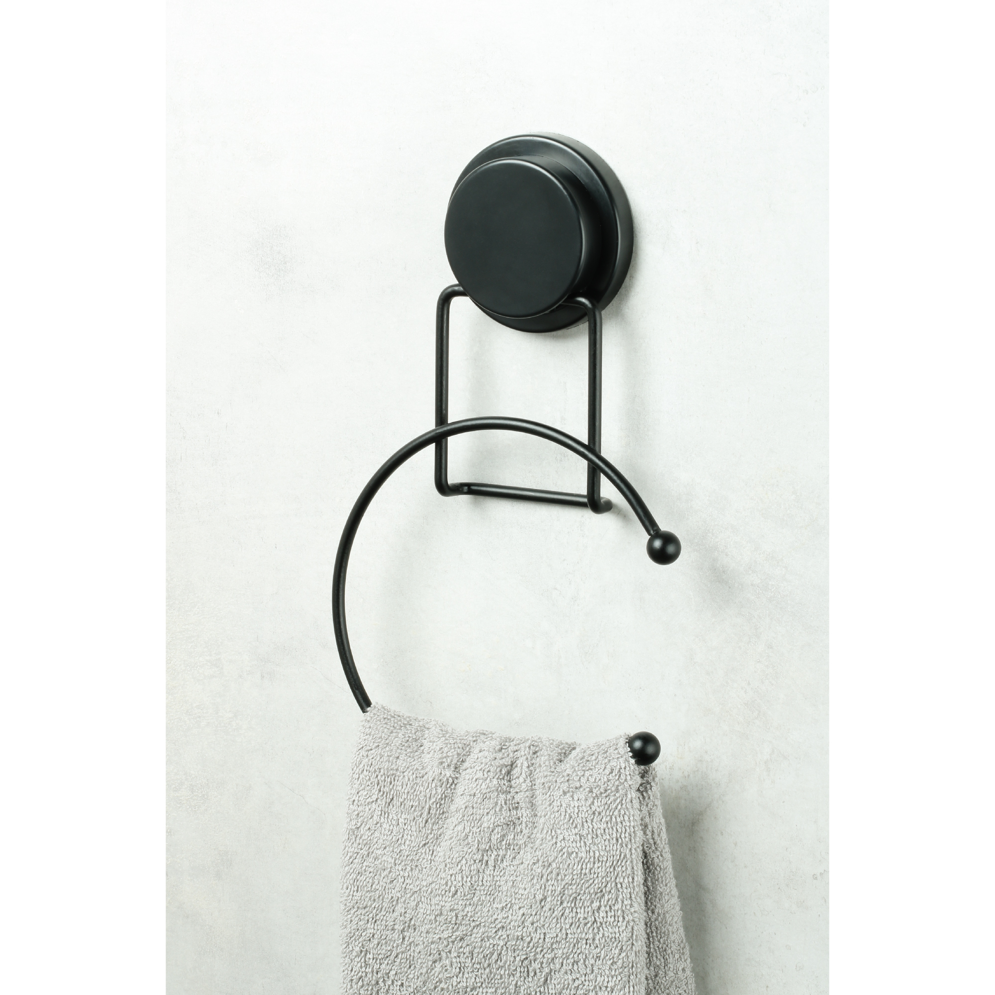 Полотенцедержатель кольцо FIXSEN Magic Black (FX-45011)