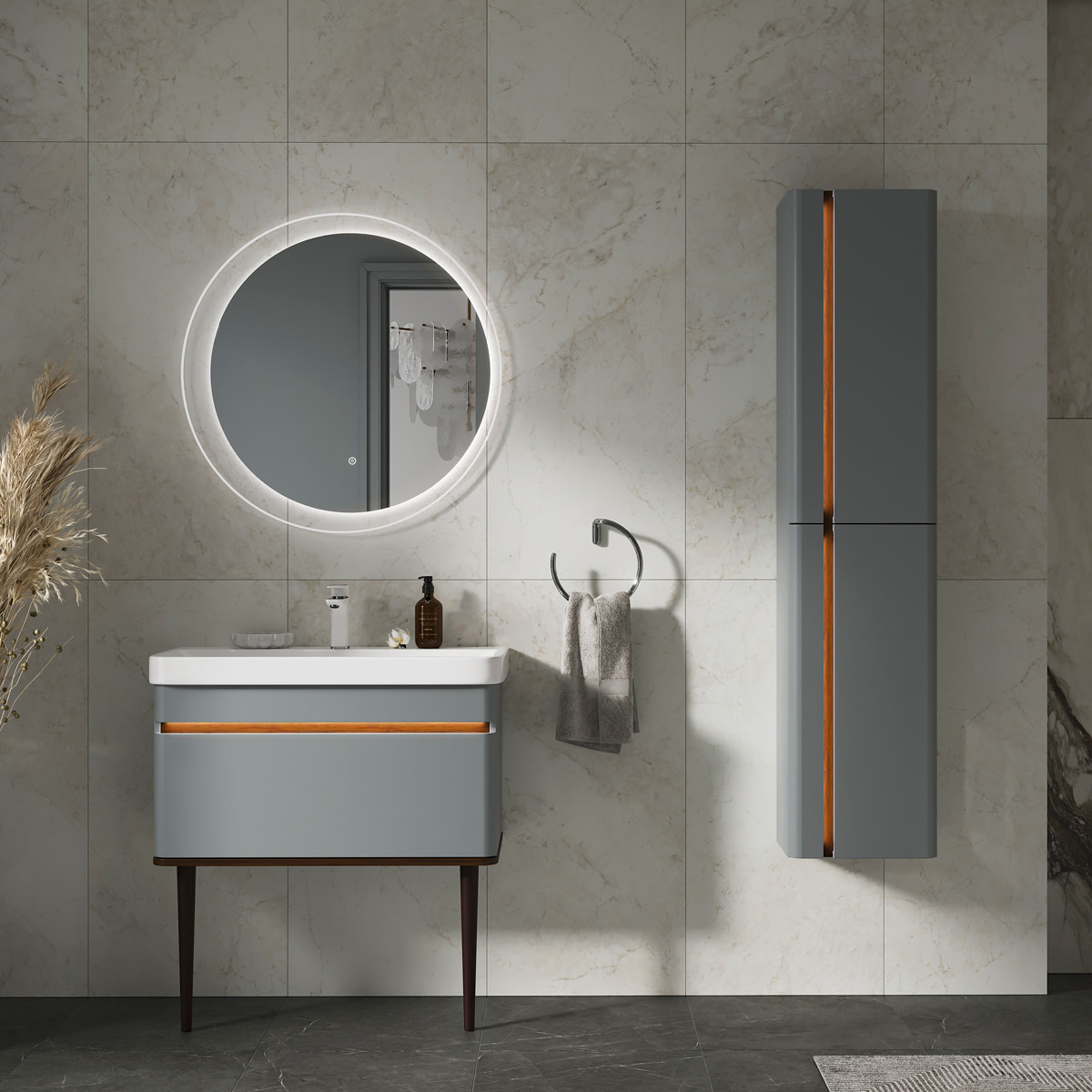 Зеркало EQUIL Elegante D80 с подсветкой мэйджик