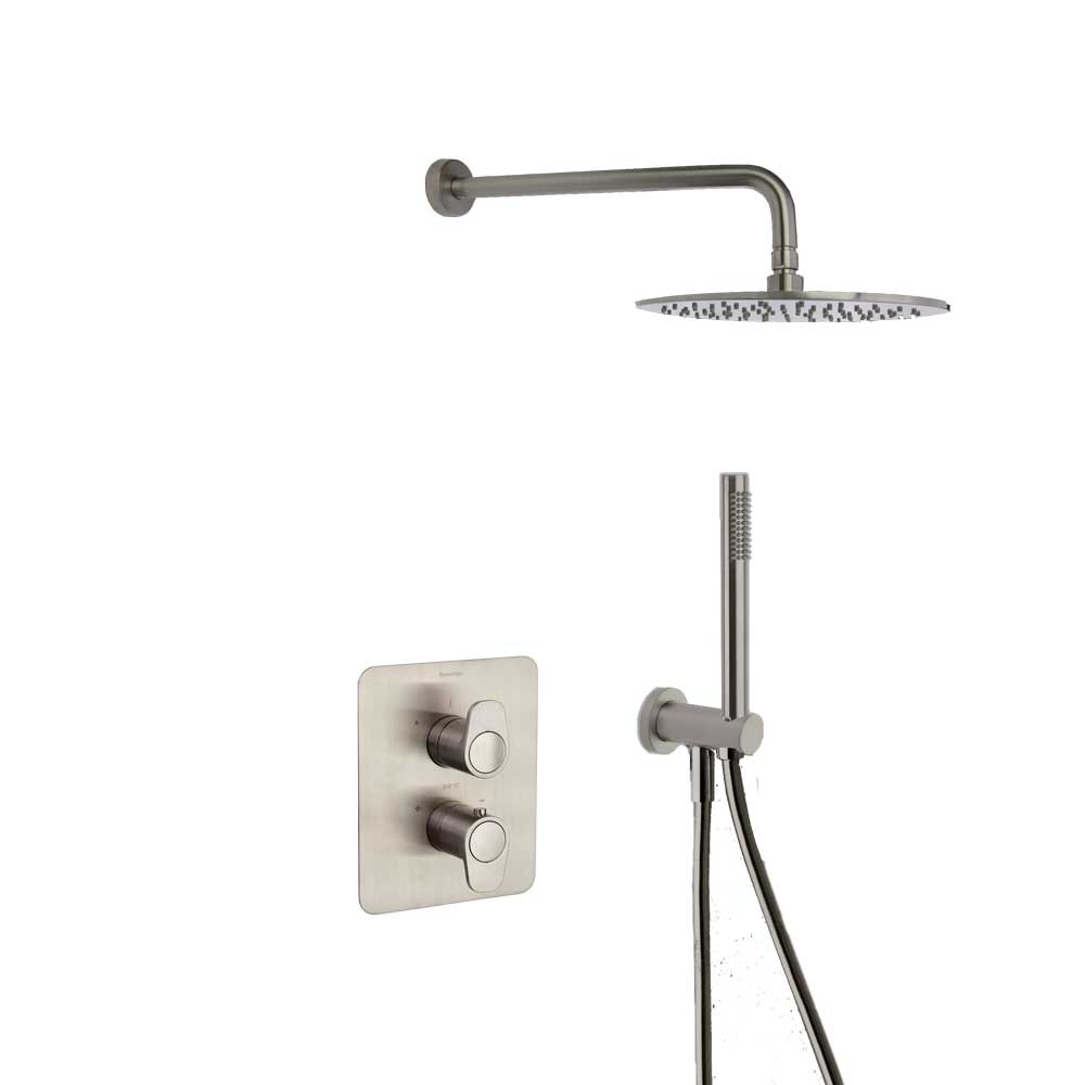 Встраиваемый термостатический смеситель для душа с душевым комплектом ALEXIA K3687011NC никель браши