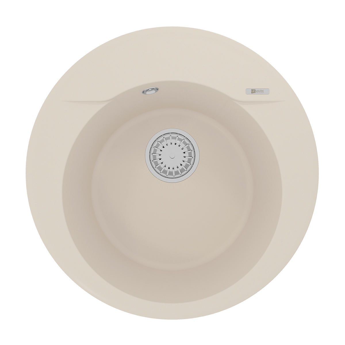 Кухонная мойка Lemark SULA 500 врезная круглая из кварцгранита, Шампань 