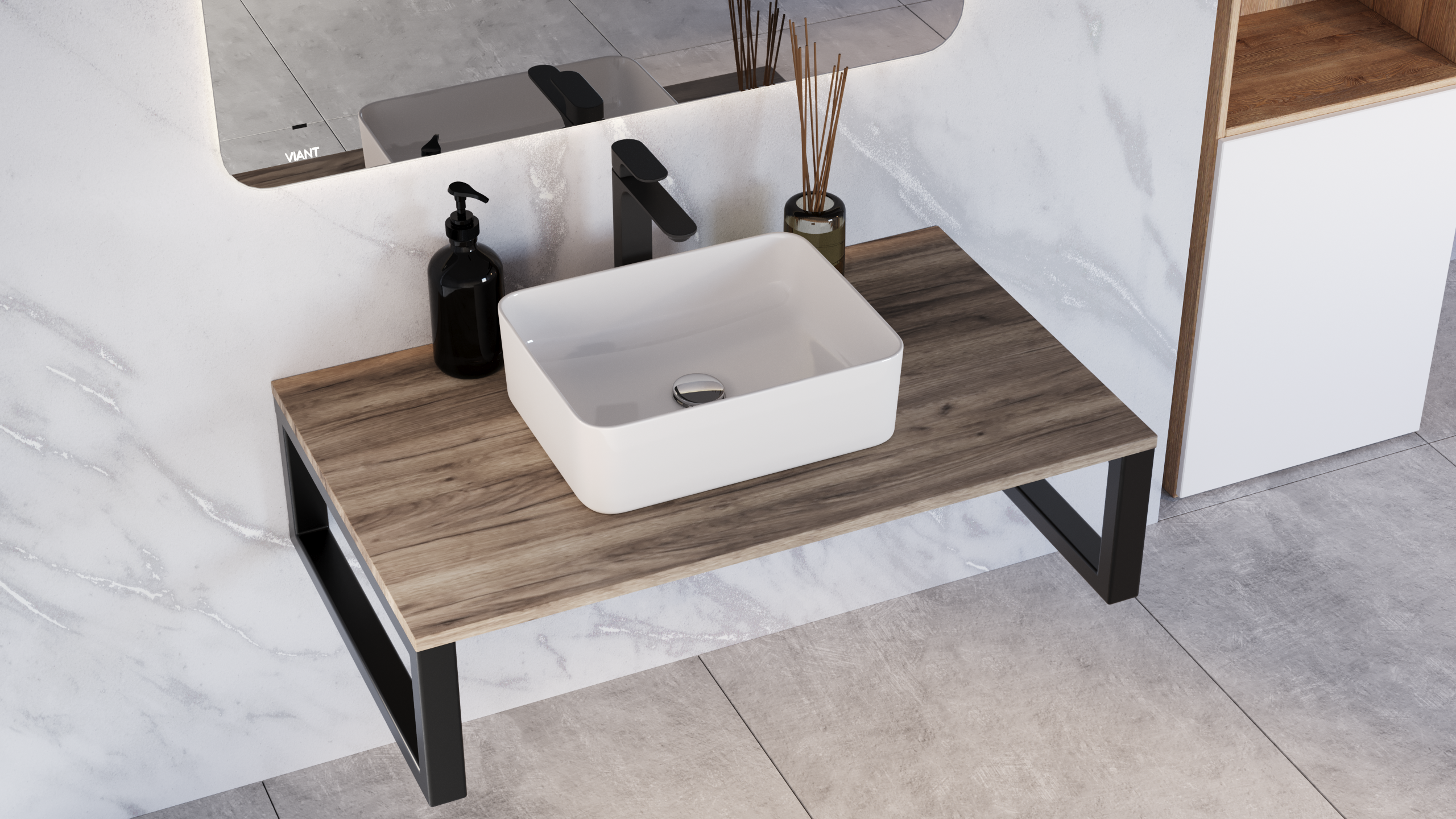 Столешница VIANT Neo орех натуральный 600х460 мм (VNEO60ON-STMDF)