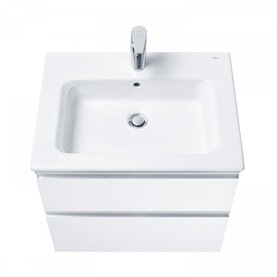 GAP Тумба под раковину GAP 60, белый глянец, 2 ящ., ROCA