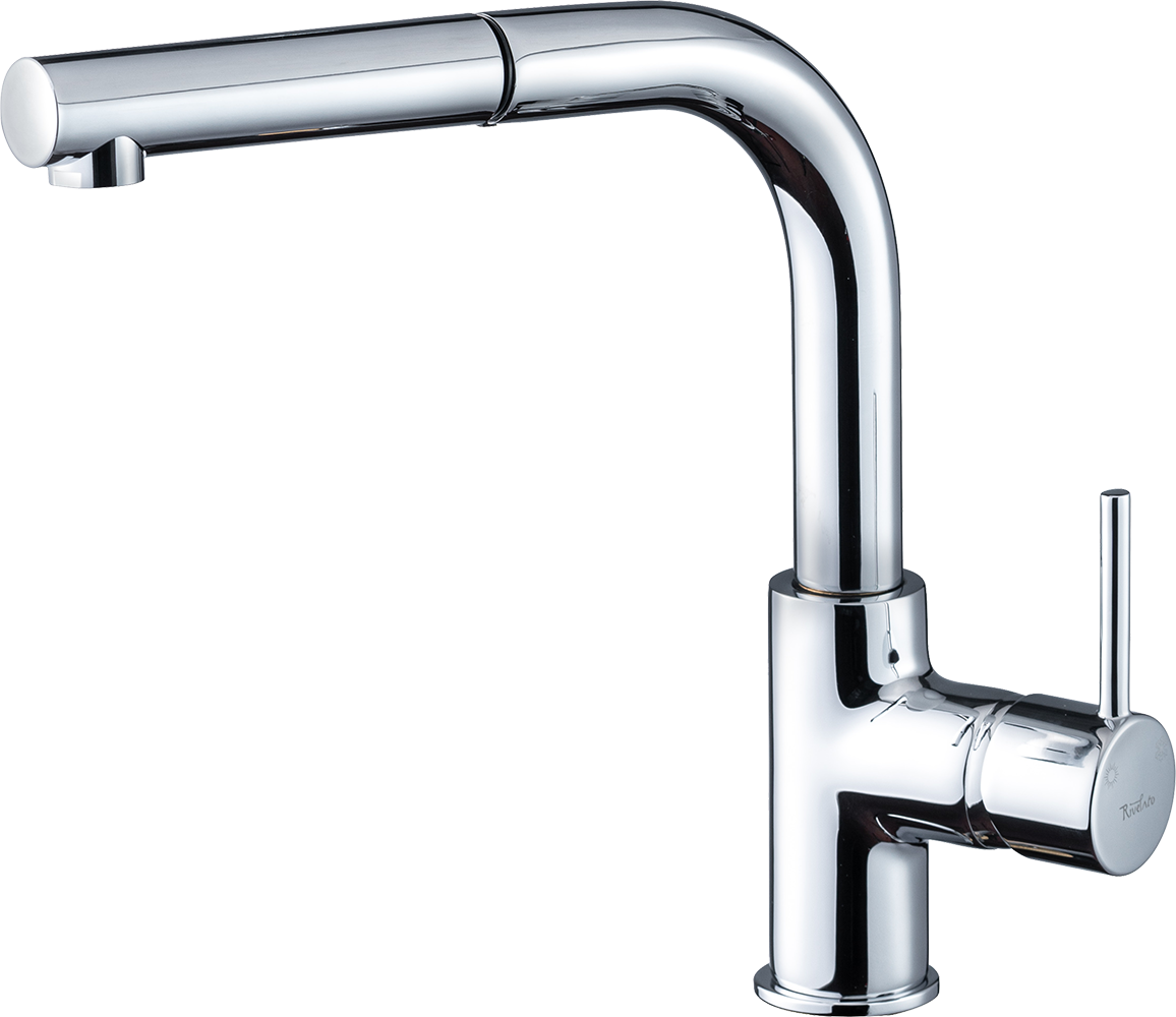 Смеситель для кухни RIVELATO Ledro с выдвижной лейкой хром (9022200 cromo)