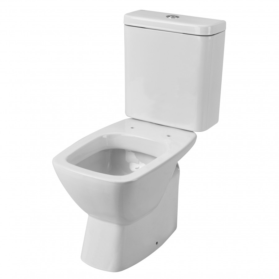 НЕО Унитаз-компакт, горизон. выпуск, 2-х реж. арматура, сиденье дюропласт Soft-close, Clip-up. САНТЕ