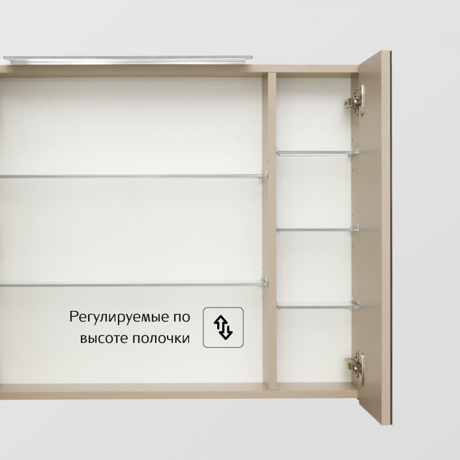 OLETA Зеркальный шкаф 80, капучино