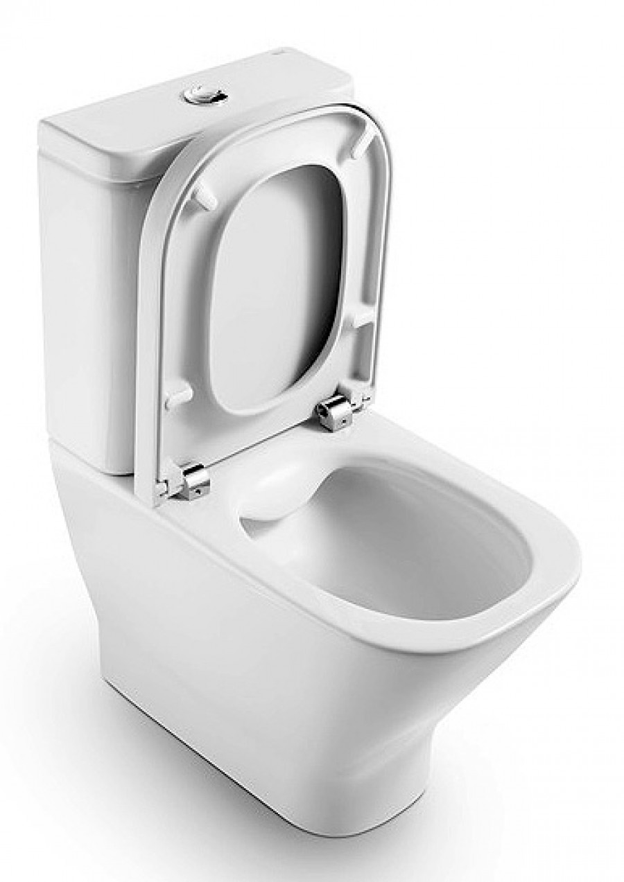 GAP CLEAN RIM Сиденье и крышка для напольного унитаза, дюропласт., белое. ROCA