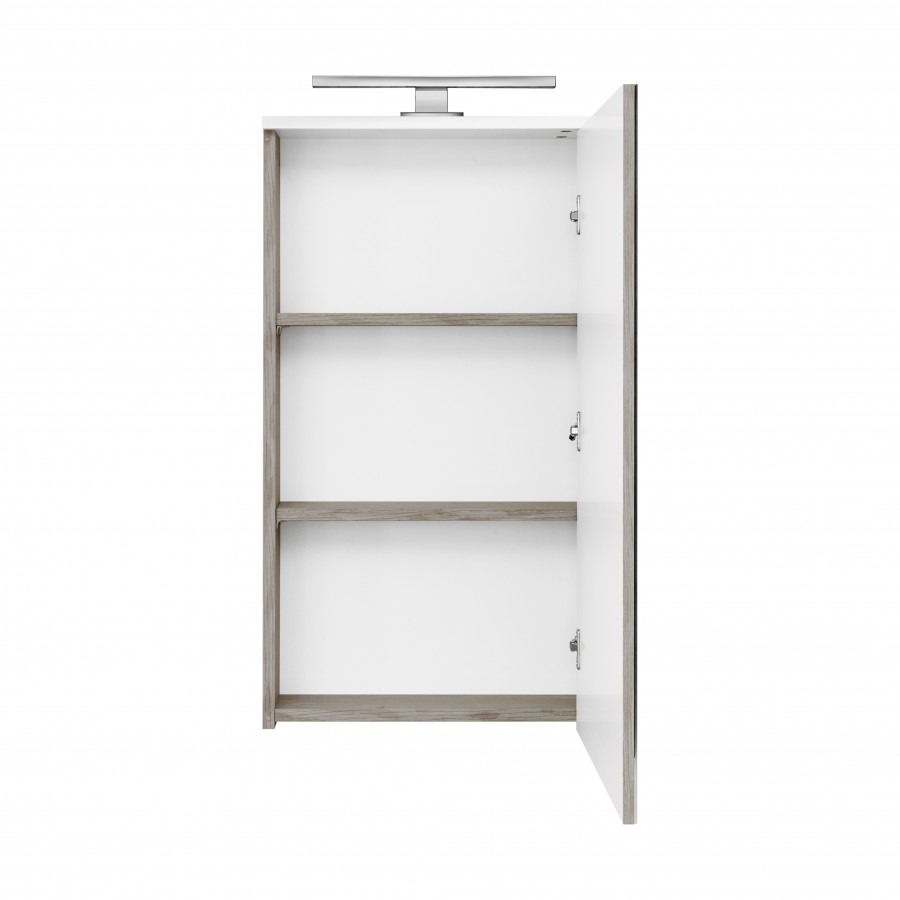 Зеркальный шкаф ЭММА 46, белая, дуб навара