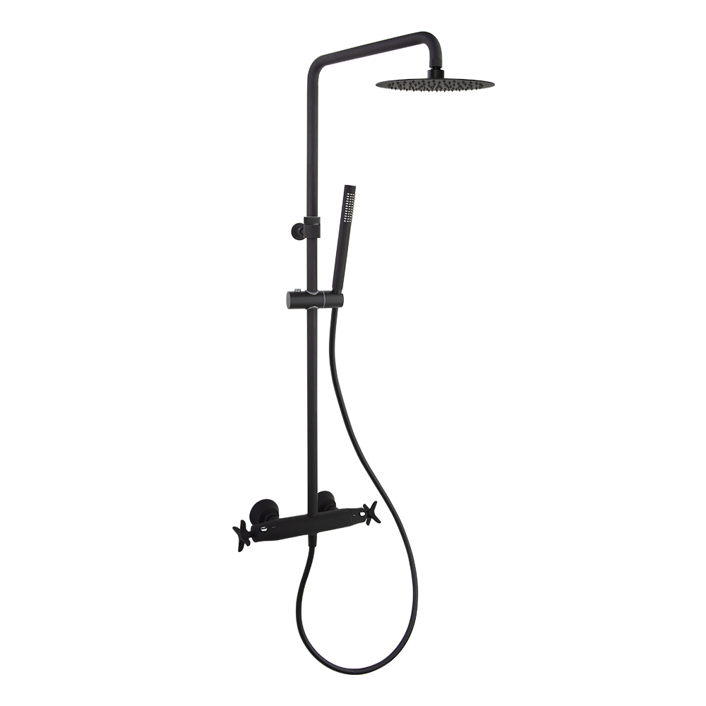 Душевая термостатическая система без излива с регулировкой высоты ADAGIO 915401RM250NM чёрный
