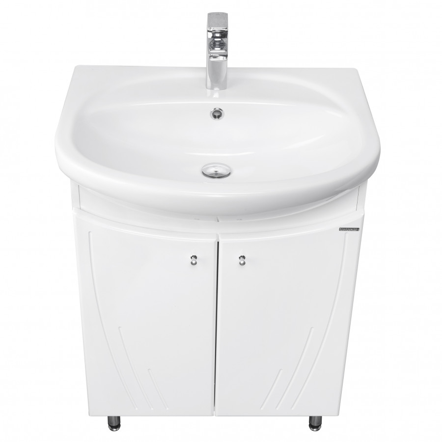 Тумба МИНИМА Н 65, белая (под раковину СТЕЛЛА 65)