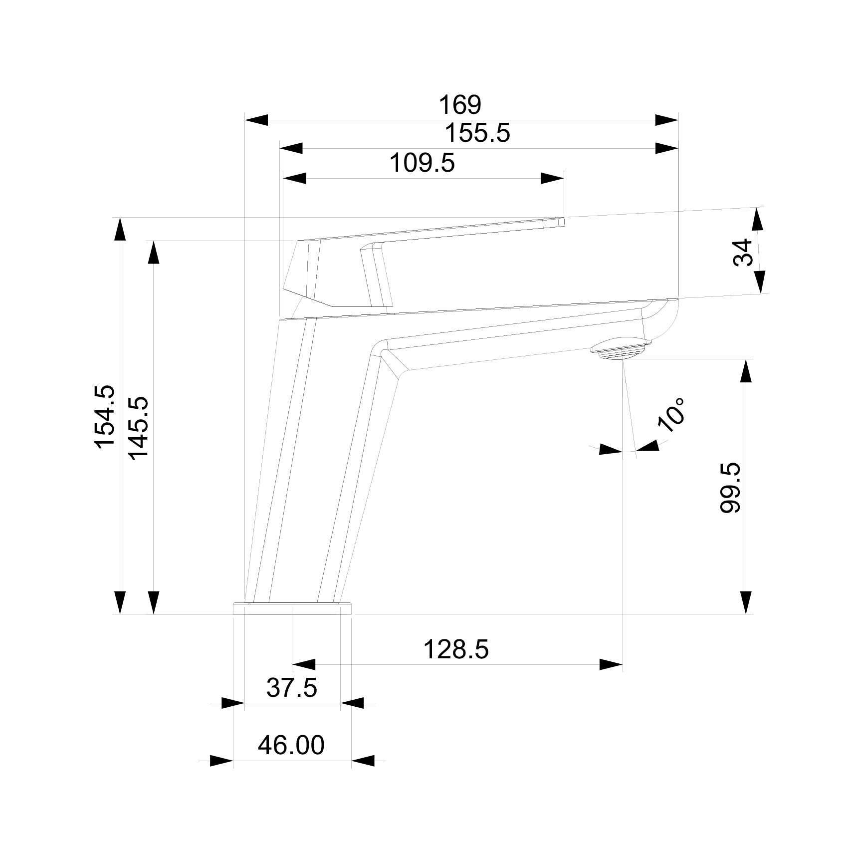 Смеситель для раковины TOKITO NAGOYA хром (TOK-NAG-1011)