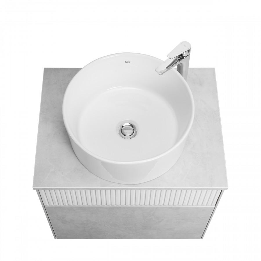 Тумба МАРБЛ 60, 2 ящ., слейт/белый матовый (под раковину MILA 35, MILA 40, ОДРИ Soft 42)