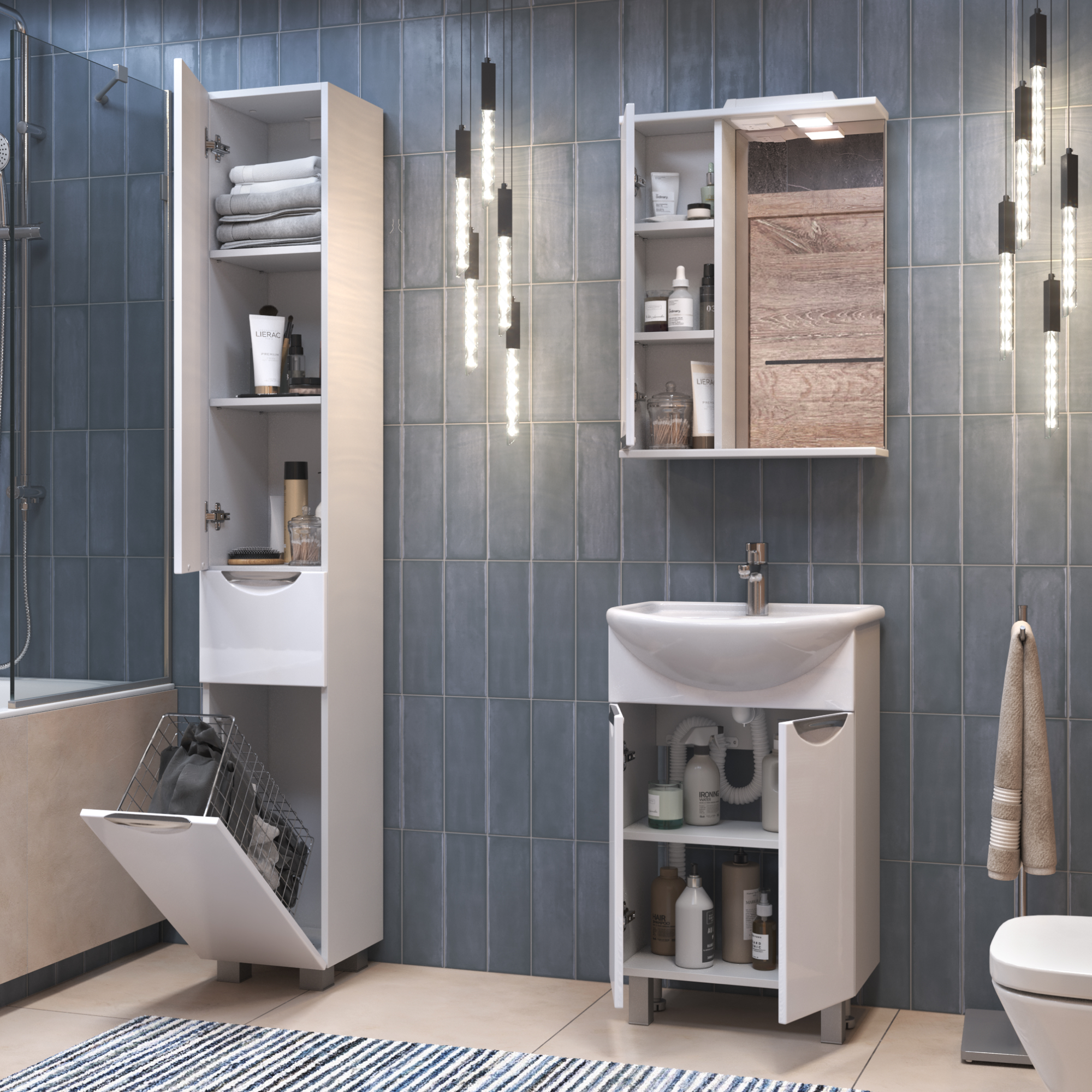 Зеркало со шкафом VIGO Callao 50 подвесное белый (z.CAL.50.L.El)