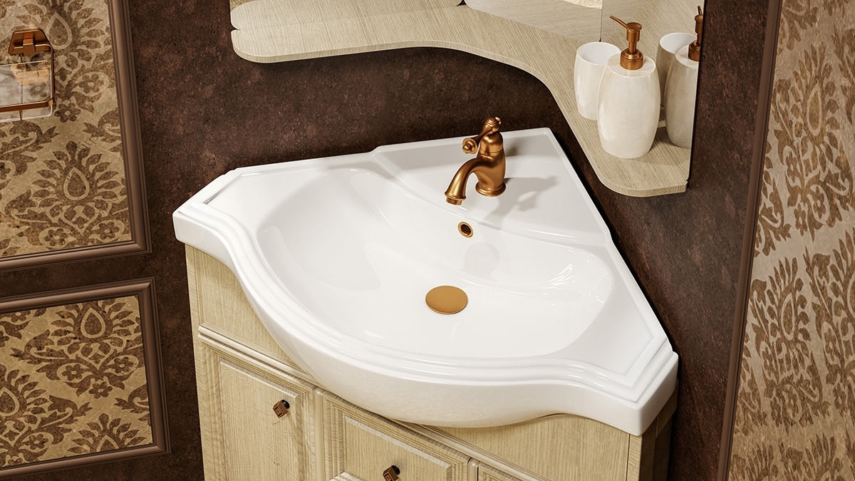 Раковина KIROVIT Классик 650 мебельная угловая белый (Вн Крв31) 4640021063071