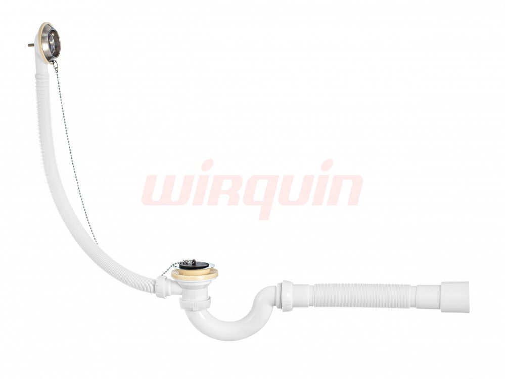 Слив-перелив с сифоном  "S-образный" 1½ х 40 мм с гофротрубой 40x40/50 мм