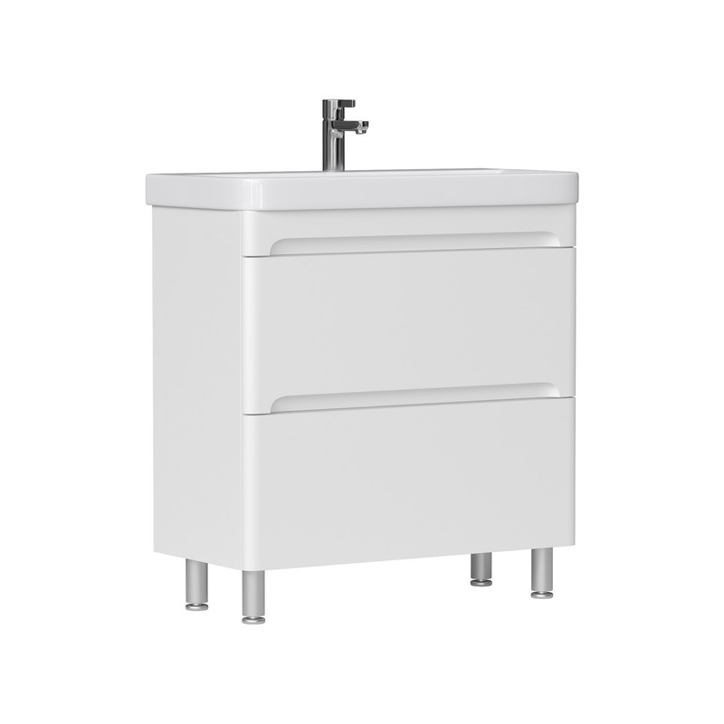 Тумба EQUIL Nice 80 напольная 2 ящ. белая (под раковину 9595-80)
