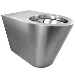 Унитаз из нержавеющей стали без сливного бака глянцевый 390х355х640 13013.B