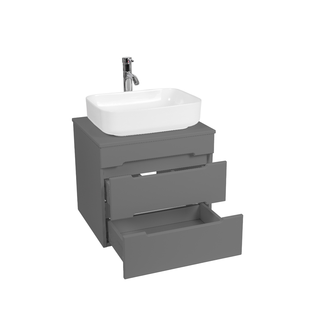 Тумба под раковину VIANT МАРСЕЛЬ 57 подвесная графит (VMAR57NG-T2YP)