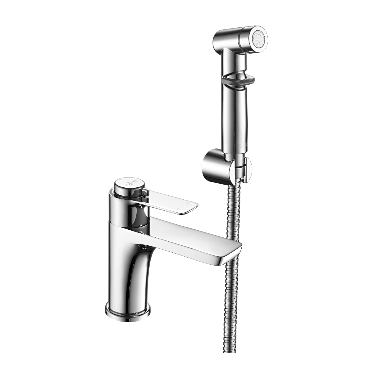 Смеситель термостатический для умывальника и биде монолитный, хром, ROSSINKA