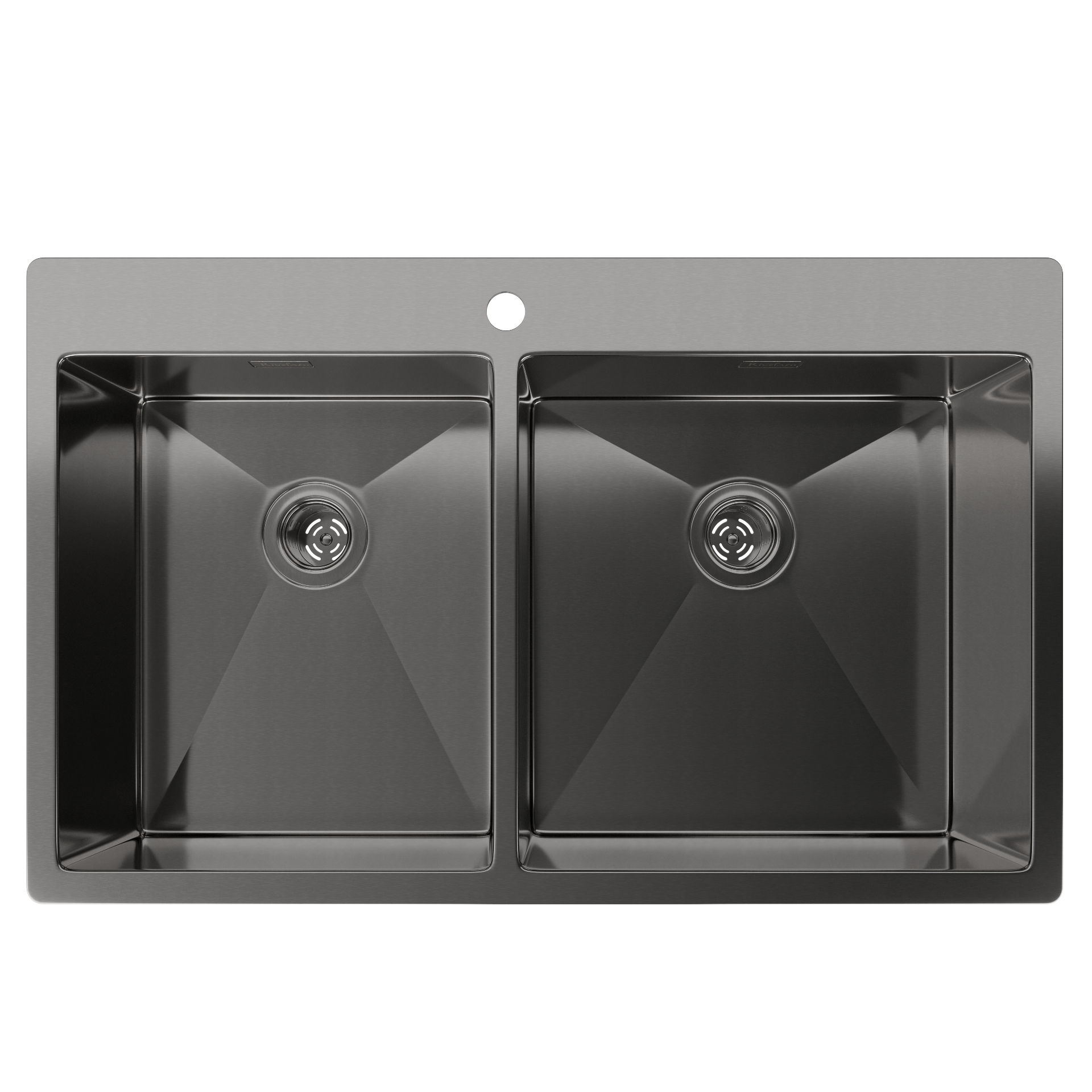 Rivelato Rinox 8050 B2 PVD black Мойка нерж.сталь 2 чаши 800*500*200 мм арт.8050 B2 PVD black