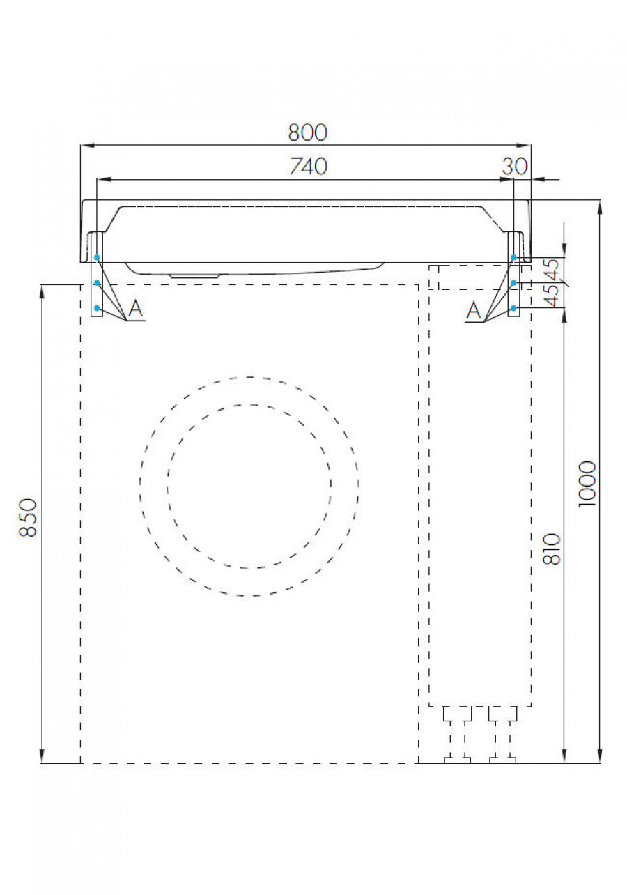 Раковина РЕЙН 80, белая