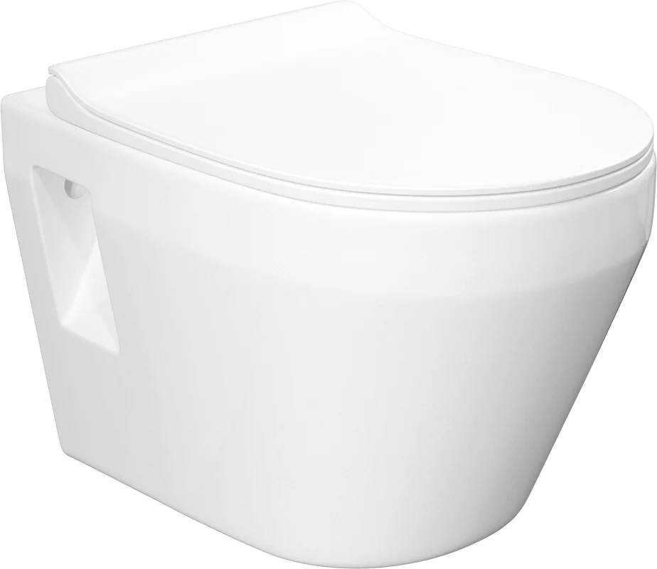 Унитаз подвесной КЕРАМИН БАРИ МЛ Slim Soft Close безободковый, сиденье  дюропласт с микролифтом CDB00022778 (4810531133575)