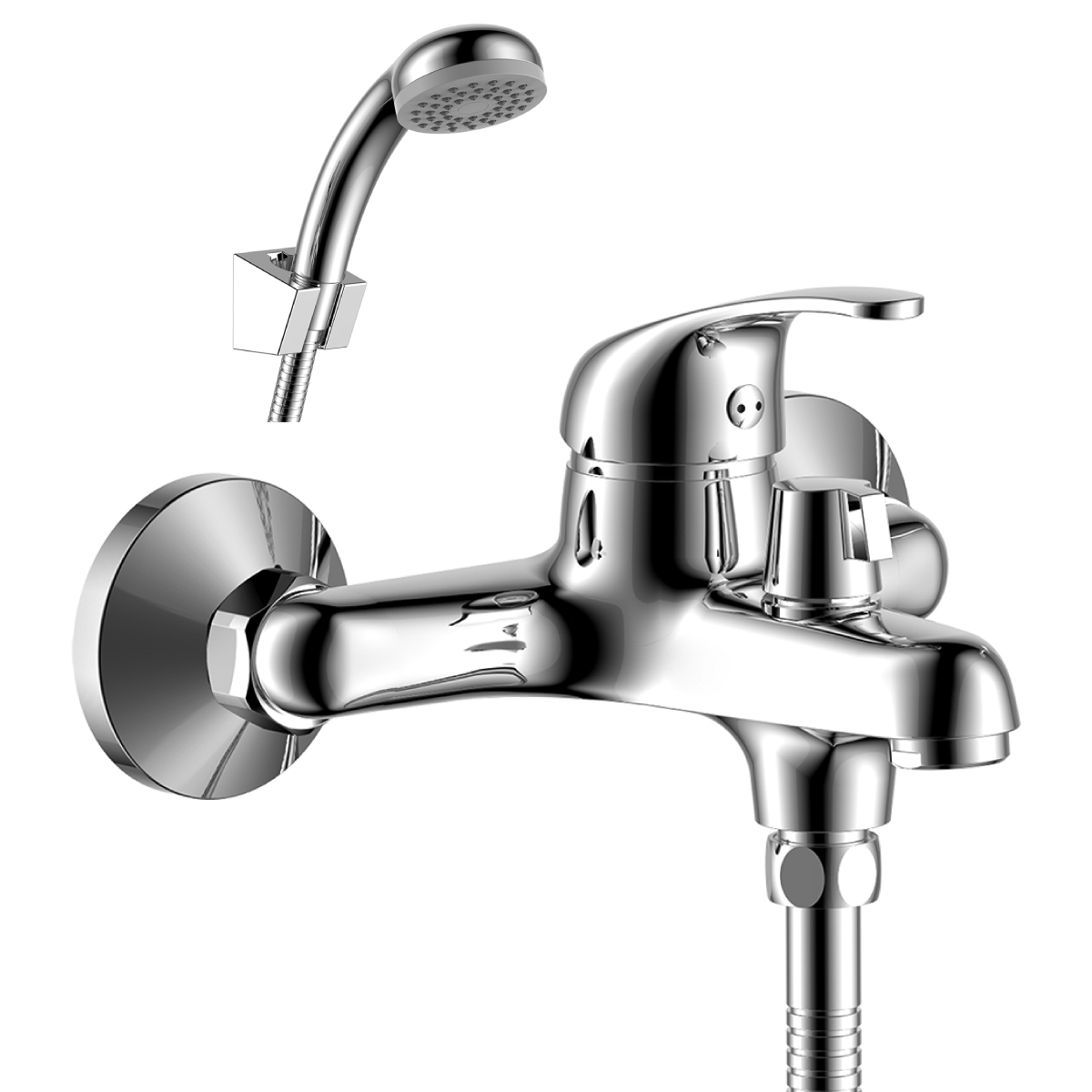 Y35 Смеситель для ванны, монолитный излив 154мм, р/ОД, хром, ROS, Y35-30