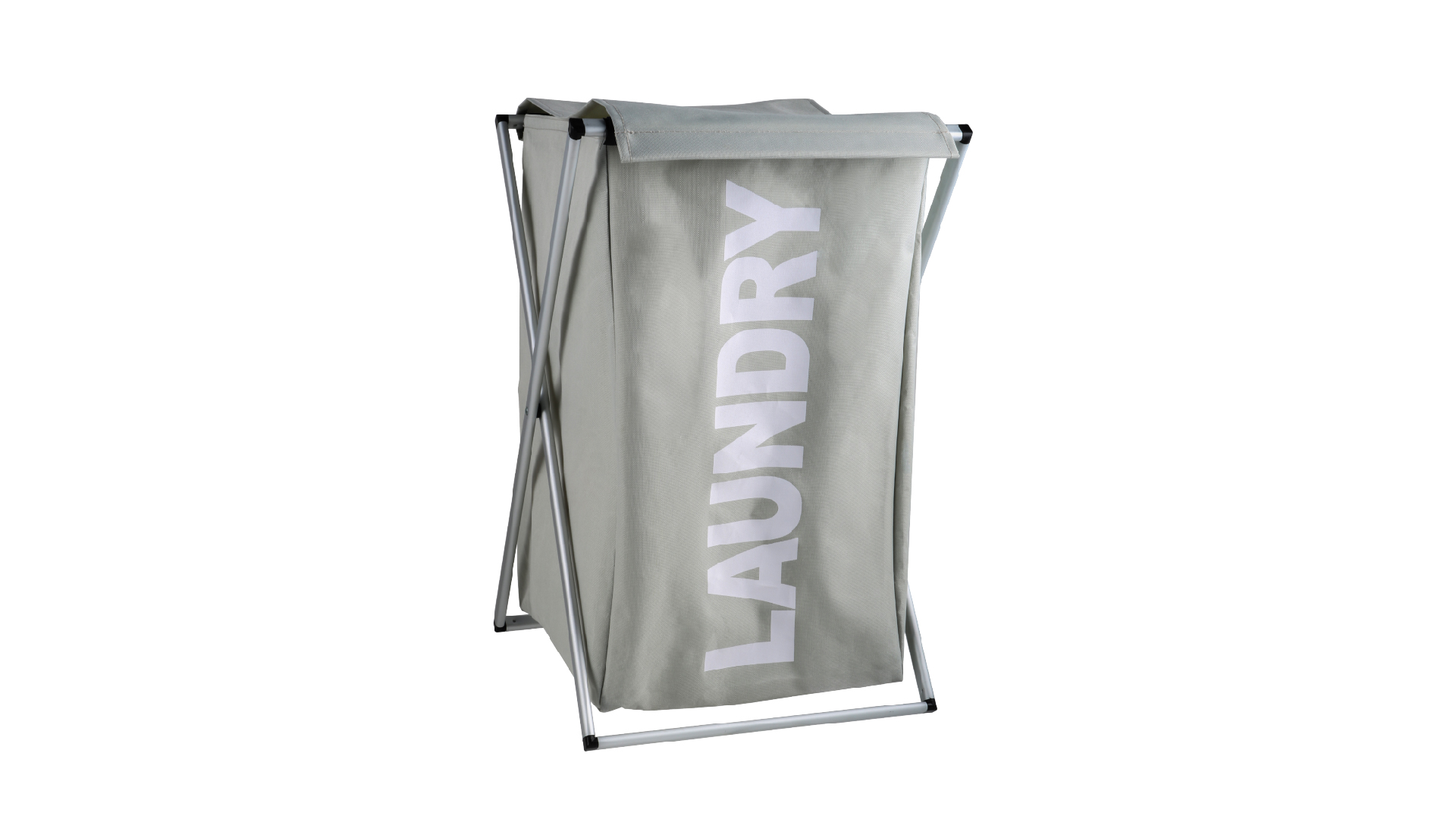 Корзина для белья складная FX-1023, серая, 80 литров