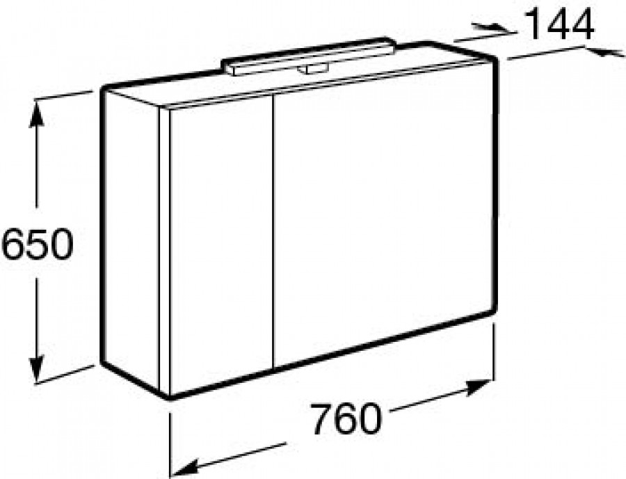 ETNA Зеркальный шкаф 80, дуб верона, ROCA