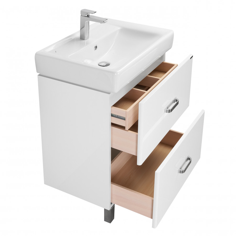 Тумба АМЕРИНА 80 Н, белая (под раковину ТИГОДА 80)