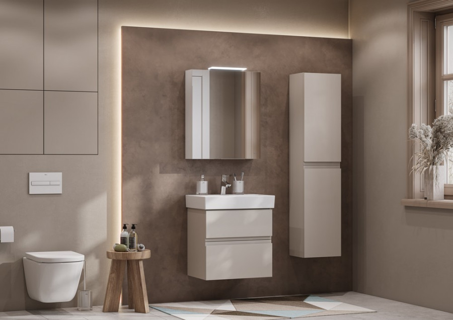 OLETA Зеркальный шкаф 60, правый, капучино