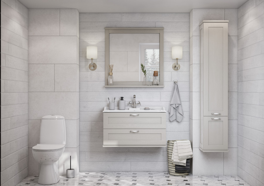 Зеркало ЛЕОН 80, дуб белый