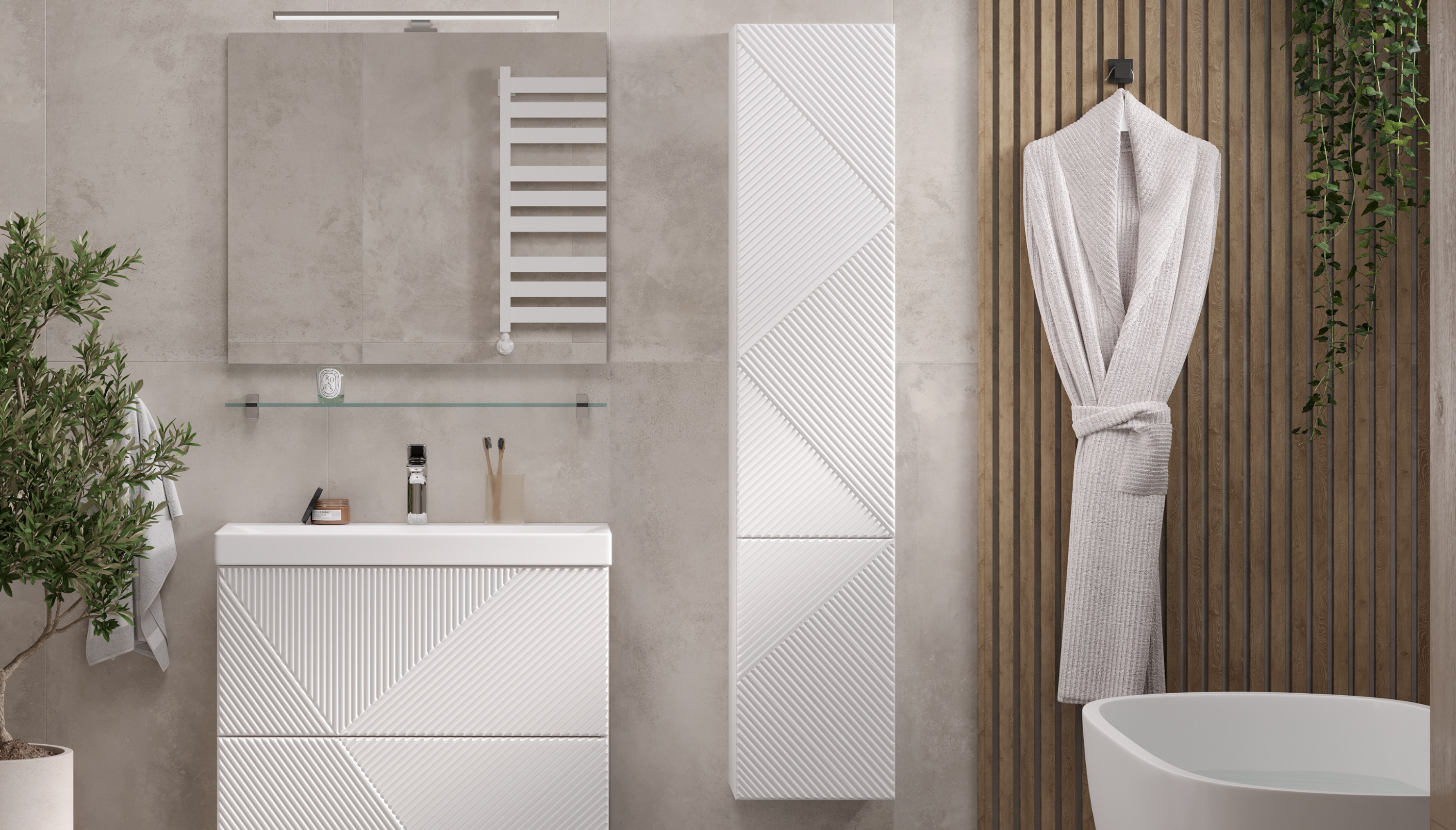 Шкаф VELVEX Edge 350 навесной белый глянец