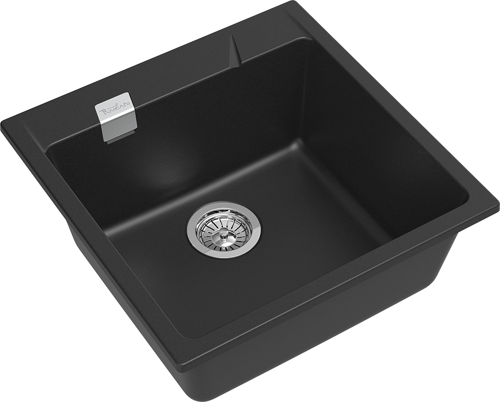 RIVELATO Мойка RAUM 50  1-чаша 500*510мм antracite арт.