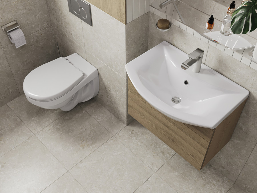 Унитаз подвесной "Альфа" с сиденьем полипропилен. SANTERI