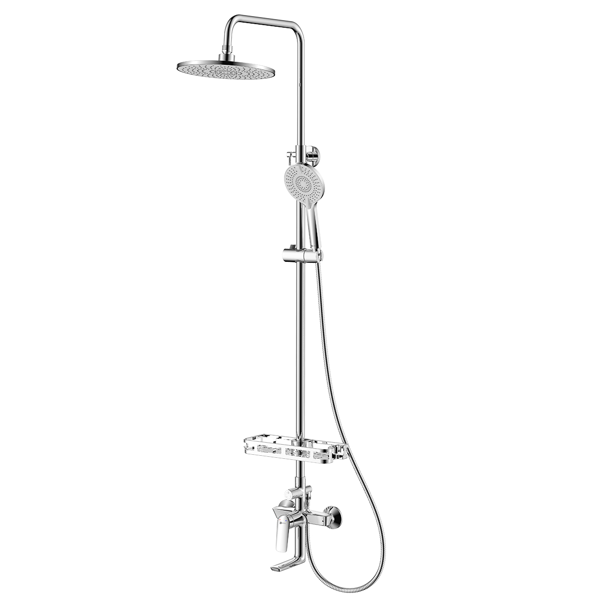 VERBA Смеситель LM11462C для ванны и душа с регулируемой высотой штанги и верхней душевой лейкой "Тр