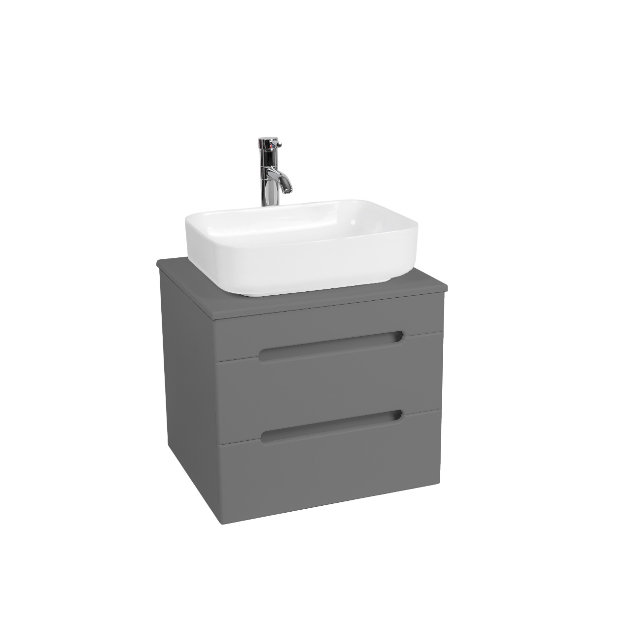 Тумба под раковину VIANT МАРСЕЛЬ 57 подвесная графит (VMAR57NG-T2YP)