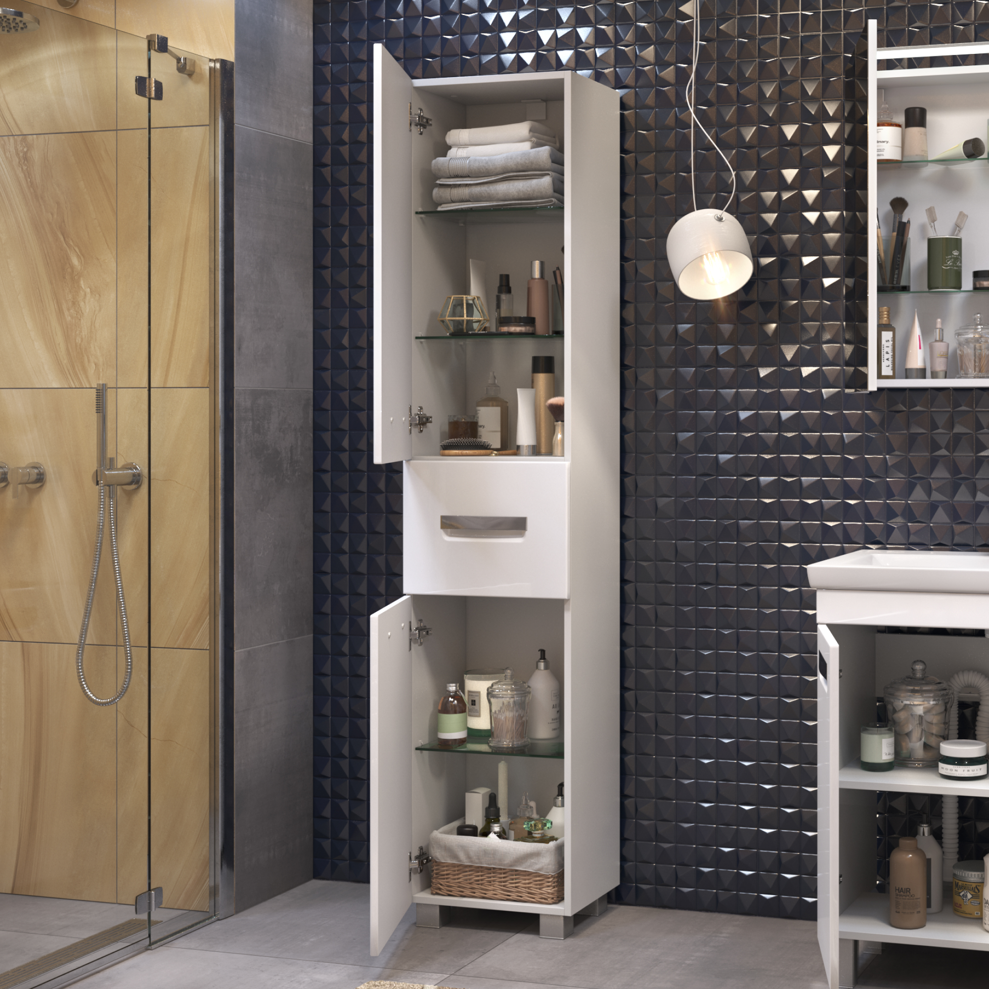 Шкаф-пенал VIGO Plaza 40 напольный белый (pn.PLA.40)