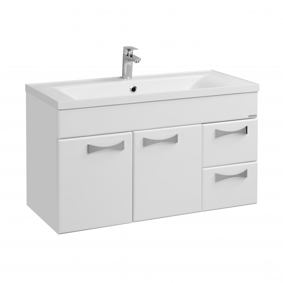 Тумба ДИОР 100, белая (под раковину АЙРИС 100, АЙРИС М 100, ПРЕМЬЕР М 100)