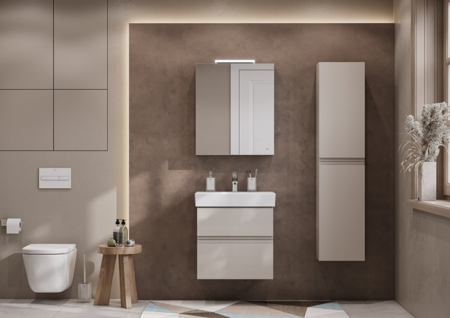 OLETA Зеркальный шкаф 60, правый, капучино