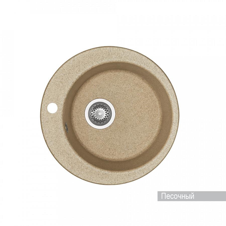 Мойка для кухни  Иверия 480x480x190 мм,круглая, песочный