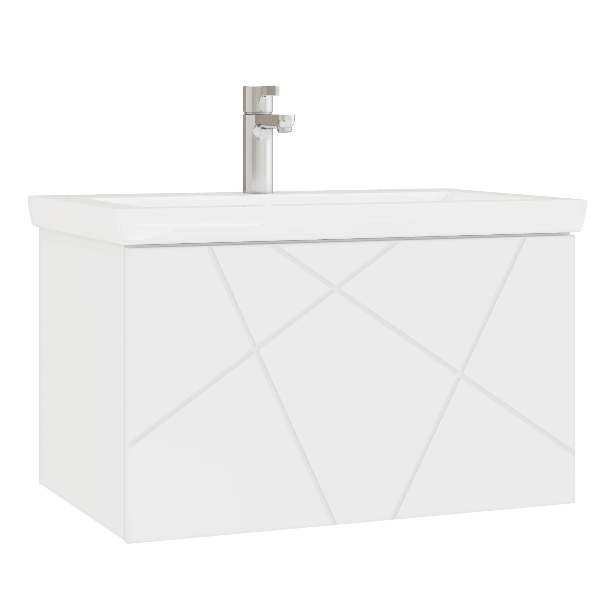 Тумба под раковину VIGO Geometry 70 подвесная белый (034)