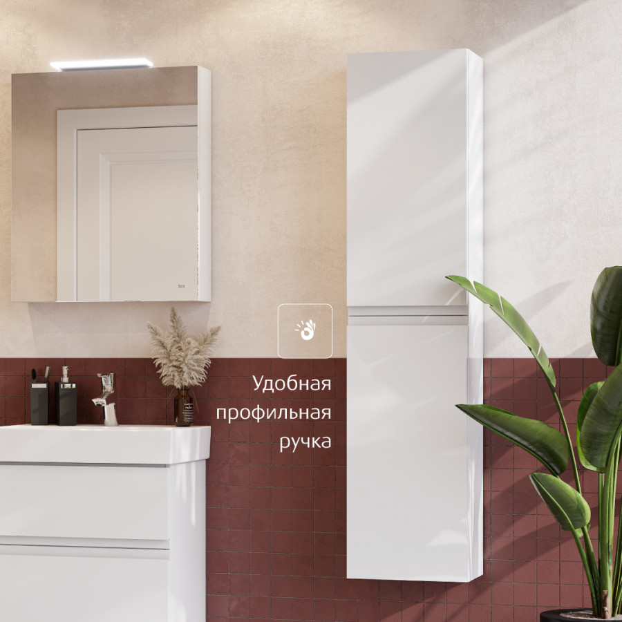 OLETA Шкаф-колонна 35, белый глянец