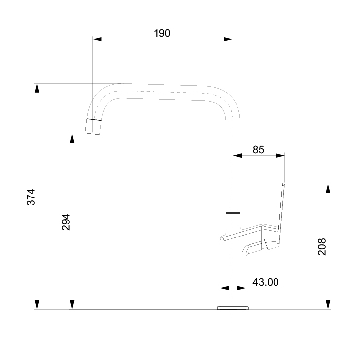 Смеситель для кухни TOKITO NAGOYA хром (TOK-NAG-1013)