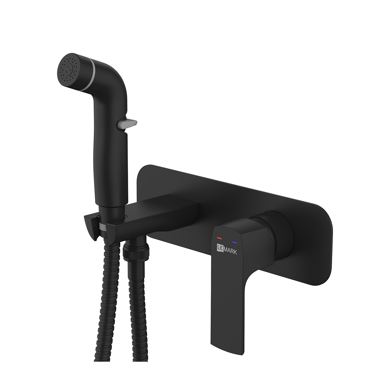 Ursus Смеситель для биде, гигиен.душ встраиваемый держ.на теле, р/ОД, черный, LM, LM7220BL