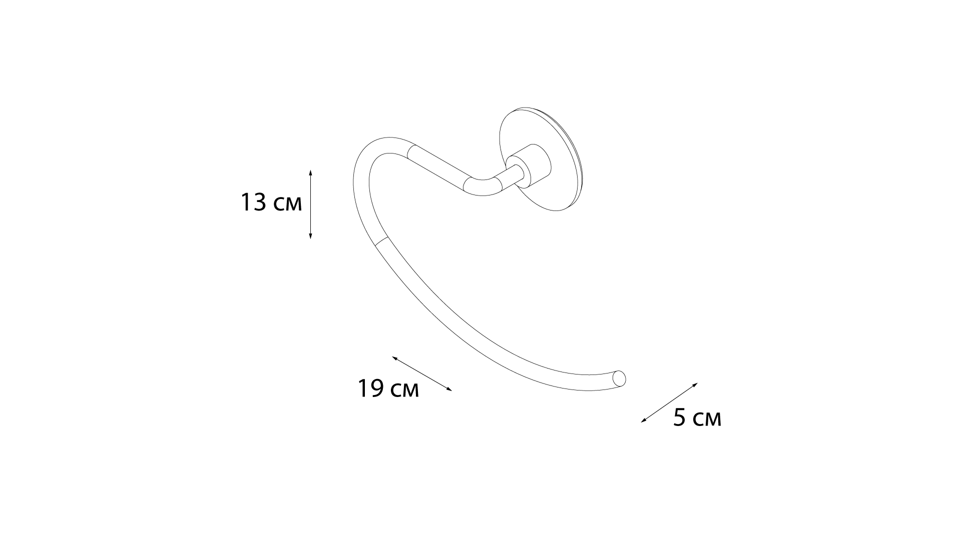 Полотенцедержатель полукольцо FIXSEN Round (FX-92111)