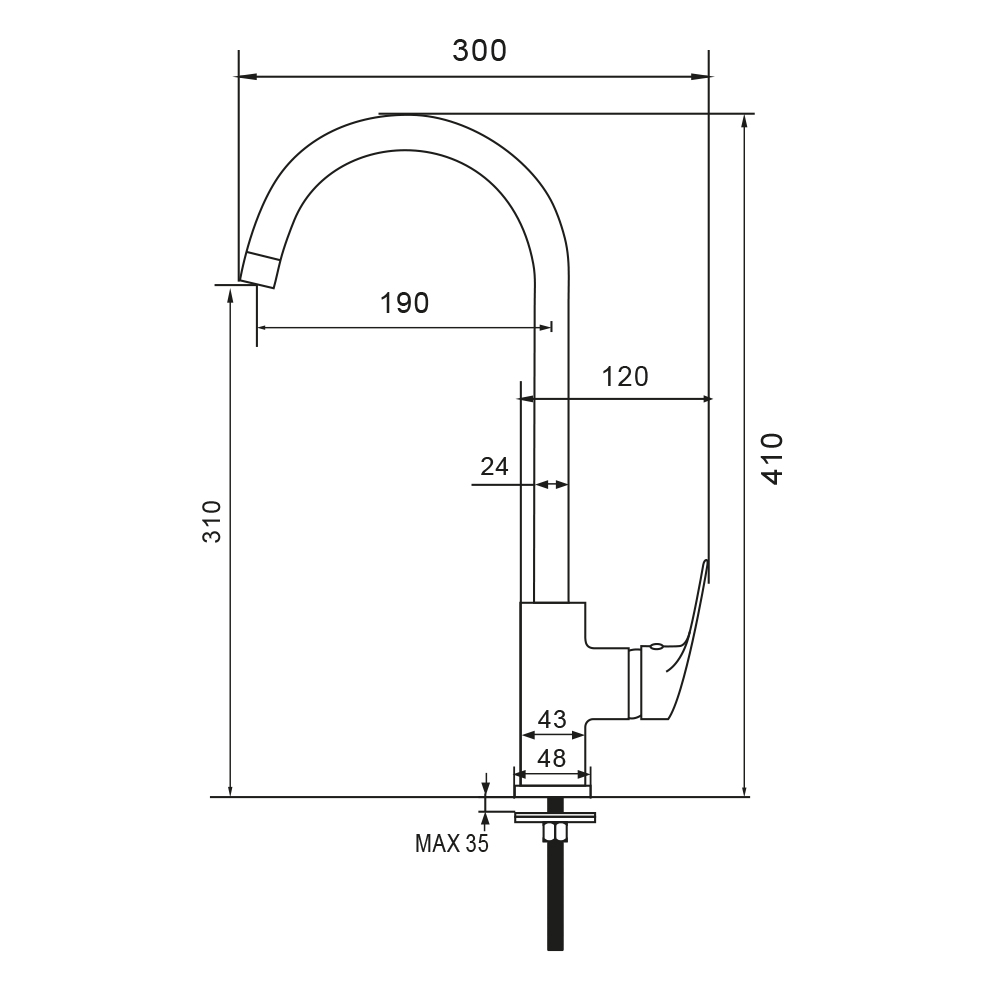Смеситель для кухни OCEAN, OCE12-110