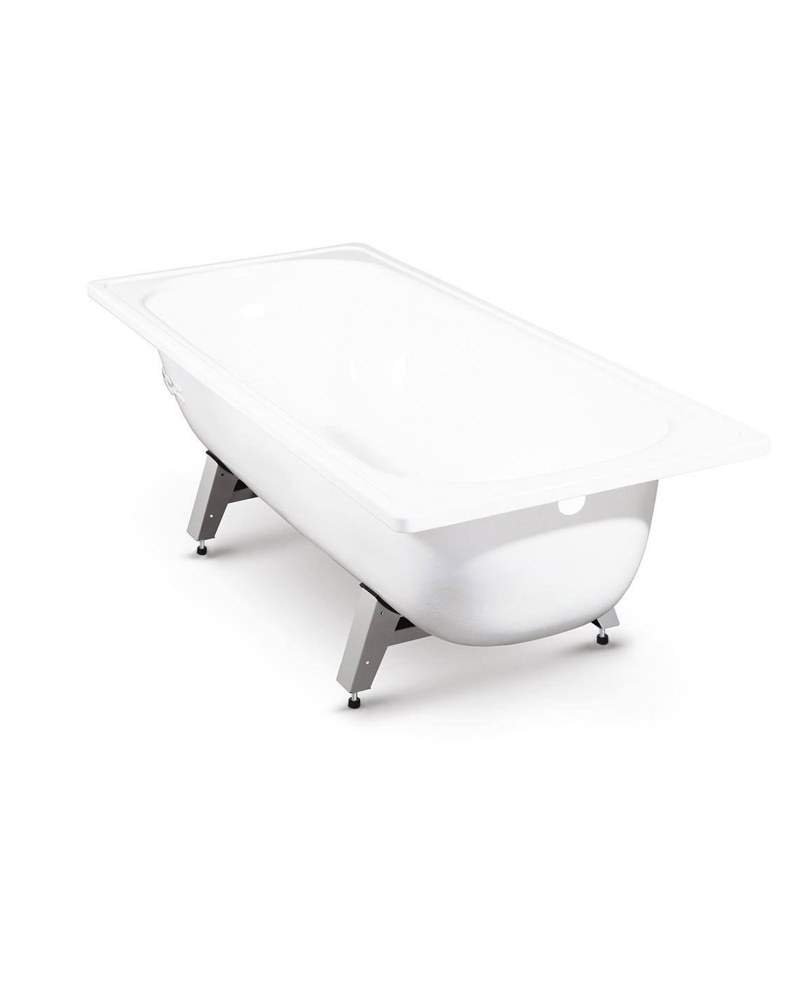 ANTIKA Ванна стальная 130x70x40 cм. с опорной подставкой, с рантом, белая орхидея, ВИЗ