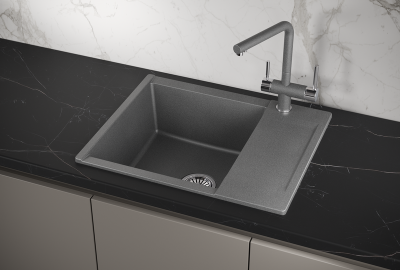 Кухонная мойка GRANULA (6202, ГРАФИТ)