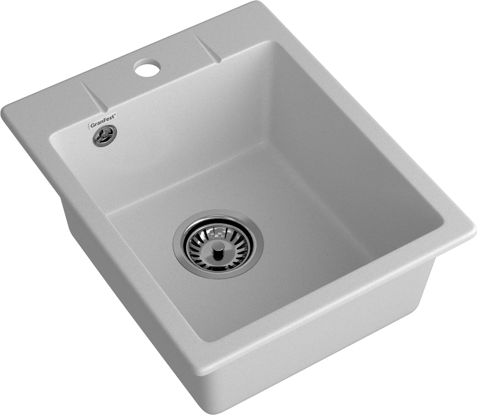 GRANFEST Мойка URBAN 240  1-чаша 400*490мм серый арт.GF-UR-